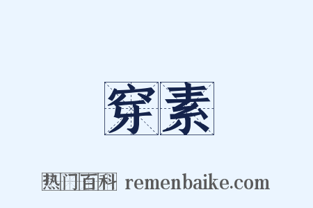 穿素是什么意思的图片